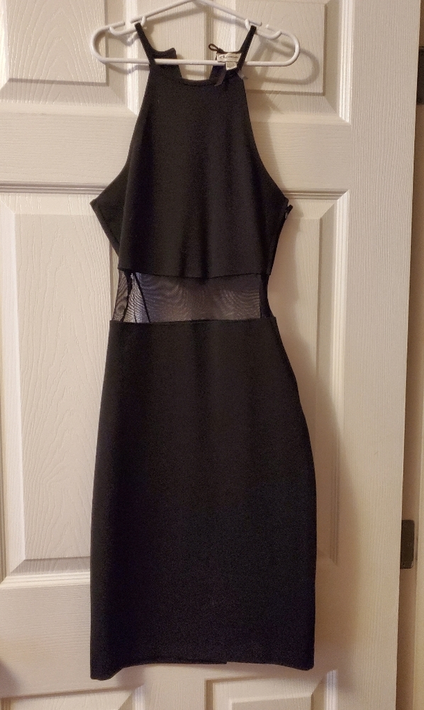 Little Black Dress w/ mess panel - Picture 1 of 2